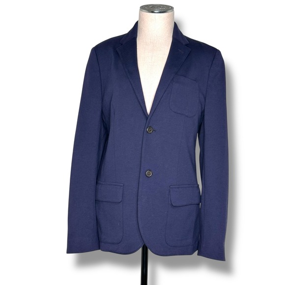 Polo Ralph Lauren Boys Navy Blue Knit‎ Two Button Blazer Jacket - Picture 5 of 9